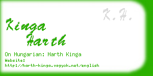 kinga harth business card